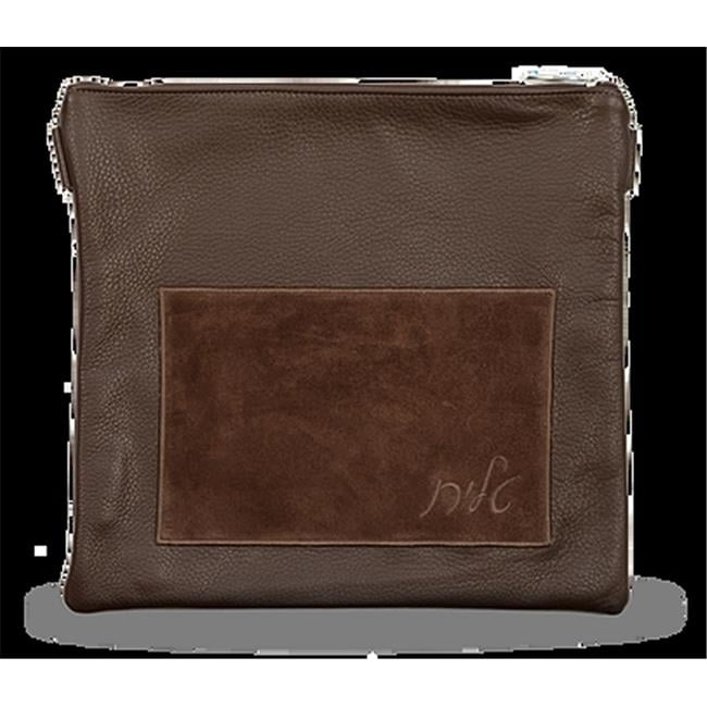 Prestige Embroidery c240BRXL Leather Tallis Bag with a Brown Classic