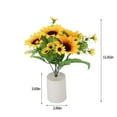 thumbnail image 3 of WJSXC Flowers Ambience Lamp Safe Simulation Flower Reading Light for Cafe Decoration Yellow, 3 of 6