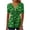 Green#1, variant on ShiShine St Patricks Day Shirt Women Short Sleeve Tops Casual Button V Neck Cute Printed Tunic Blouses Outfits