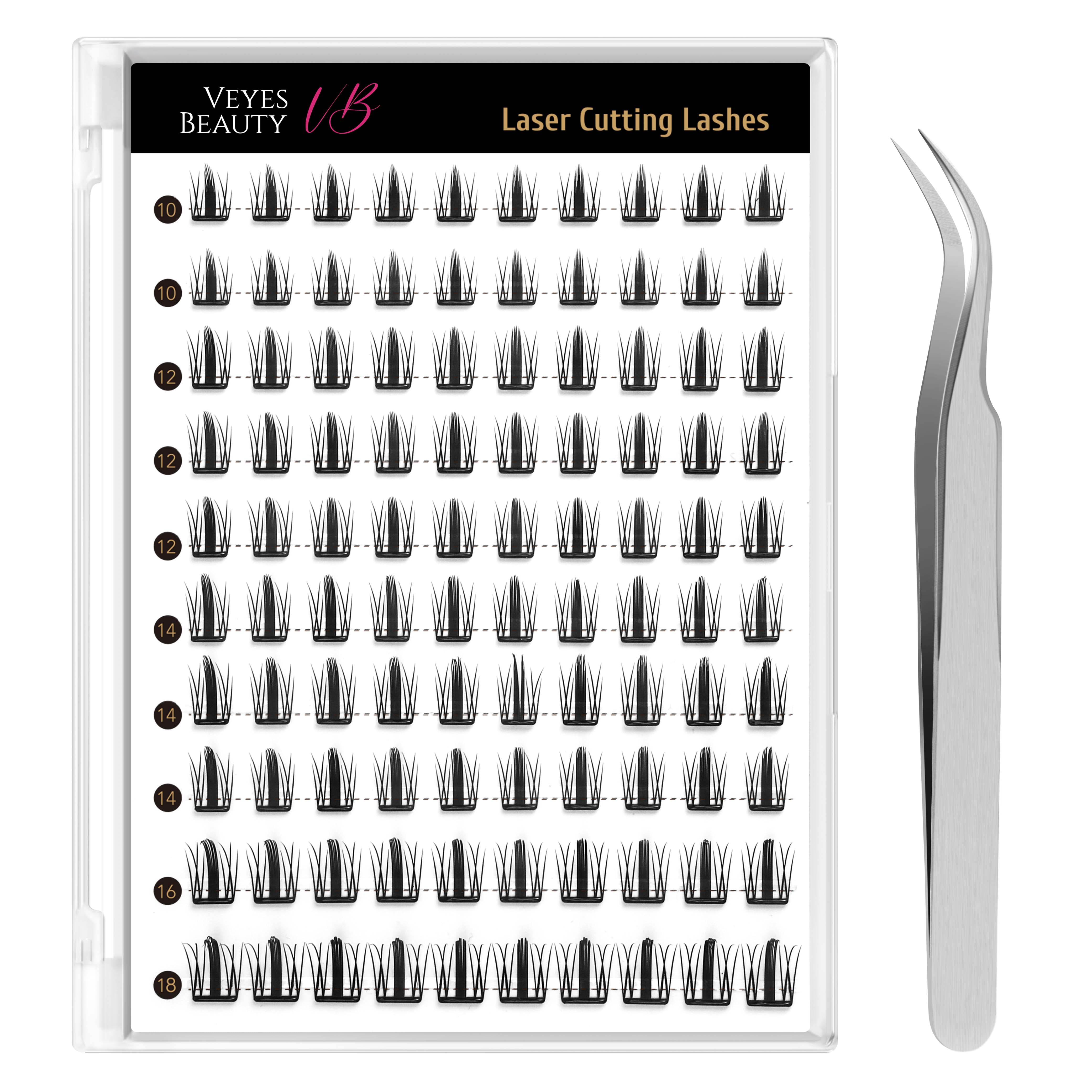 VEVESBEAUTY Lash Cluster Self Sdhesive Sunray Lash 100 Fans 10-18mm