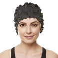 thumbnail image 3 of Beemo Floral Petal Swim Cap for Women – Retro Style Vintage Bathing Cap Swimming Hat for Long and Short Hair, 3 of 4