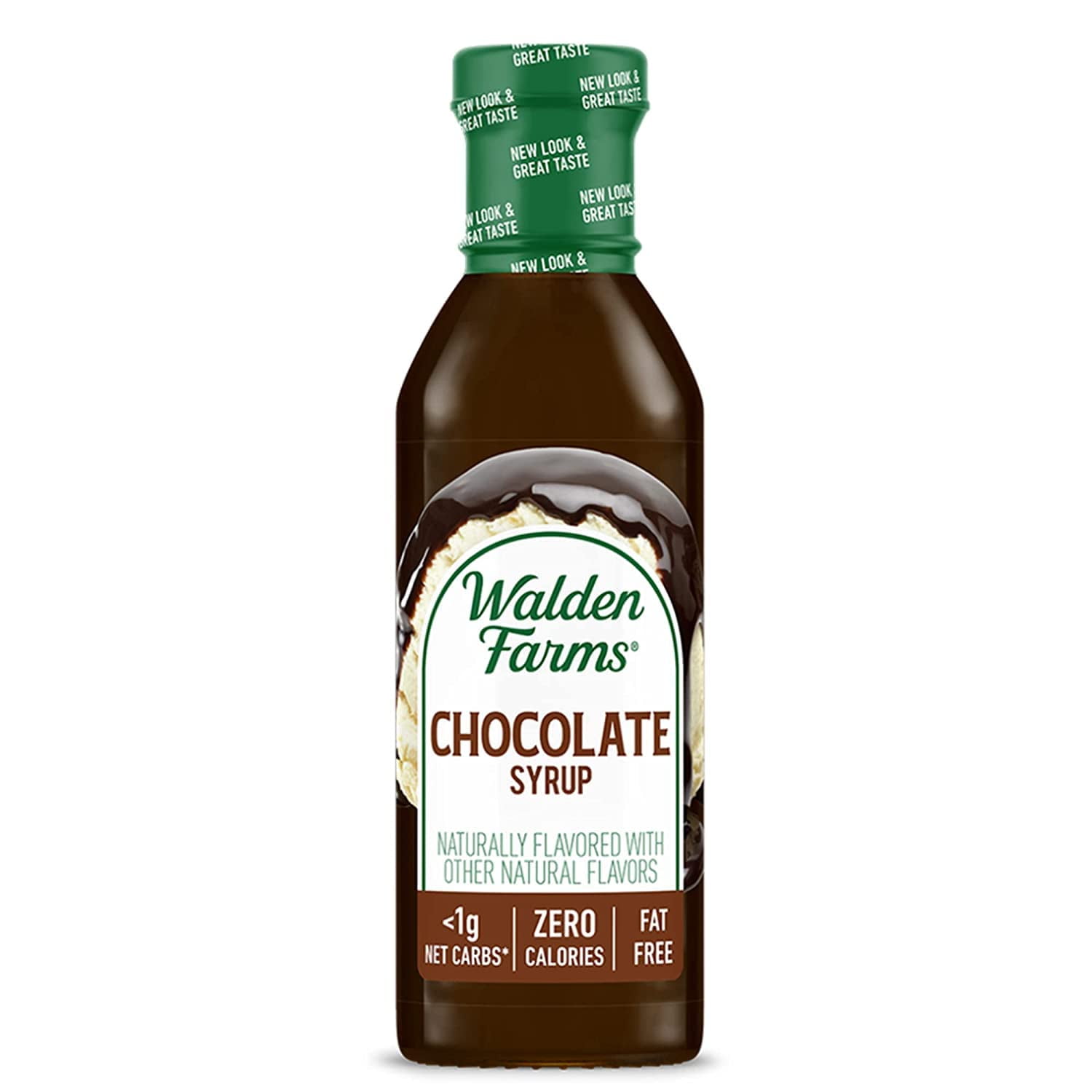 Walden Farms Chocolate Syrup, 12 oz., 0g Net Carbs Keto Friendly, Non-Dairy, No Gluten, and Sugar Free, Sweet and Delicious Flavor for Pancakes, Waffles, French Toast, 6 Pack