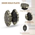 thumbnail image 3 of Uxcell Door Hole Cover Plate Zinc Alloy Vintage Deadbolt Knob Hole Repair for Hole Filling Decor Bronze, 3 of 7