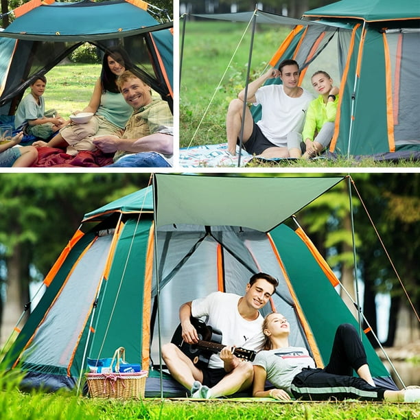 Tent 2~4 Camping Tents, Waterproof Windproof Family Tent with Top Easy Set Portable with Carry Bag,with UV Protection ,Instant Easy Setup Pop Up Tent for Hiking Traveling - Walmart.com