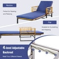 thumbnail image 6 of Costway Patio Cushioned Chaise Lounge Chair Adjustable Reclining Lounger Navy 800 lbs Navy, 6 of 10
