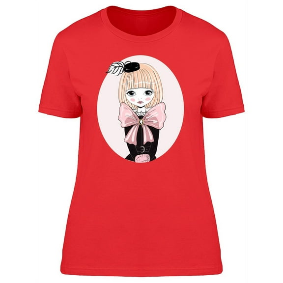 Cute Classy French Girl T-Shirt Women -Image by Shutterstock, Female Small