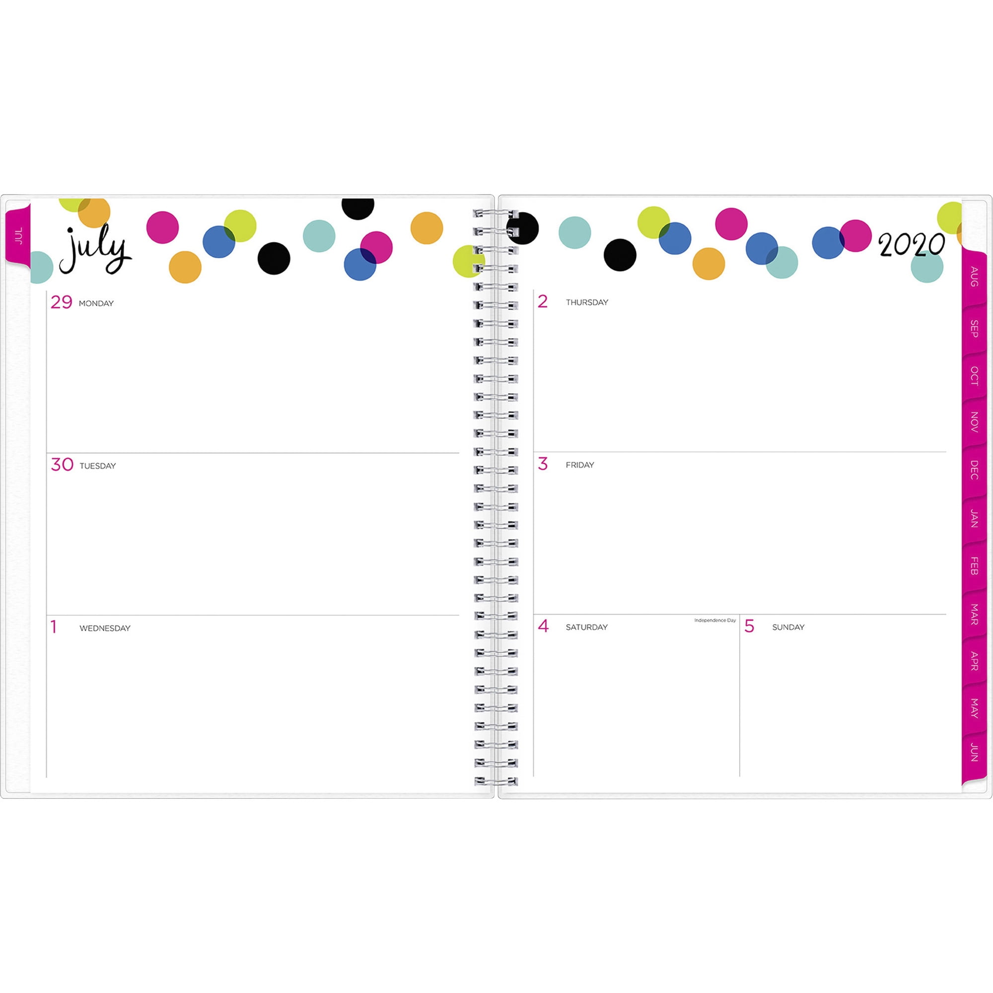 Blue Sky Ampersand Dots Academic Planner 8-3/4" x 11" 100759-A 2020-2021 