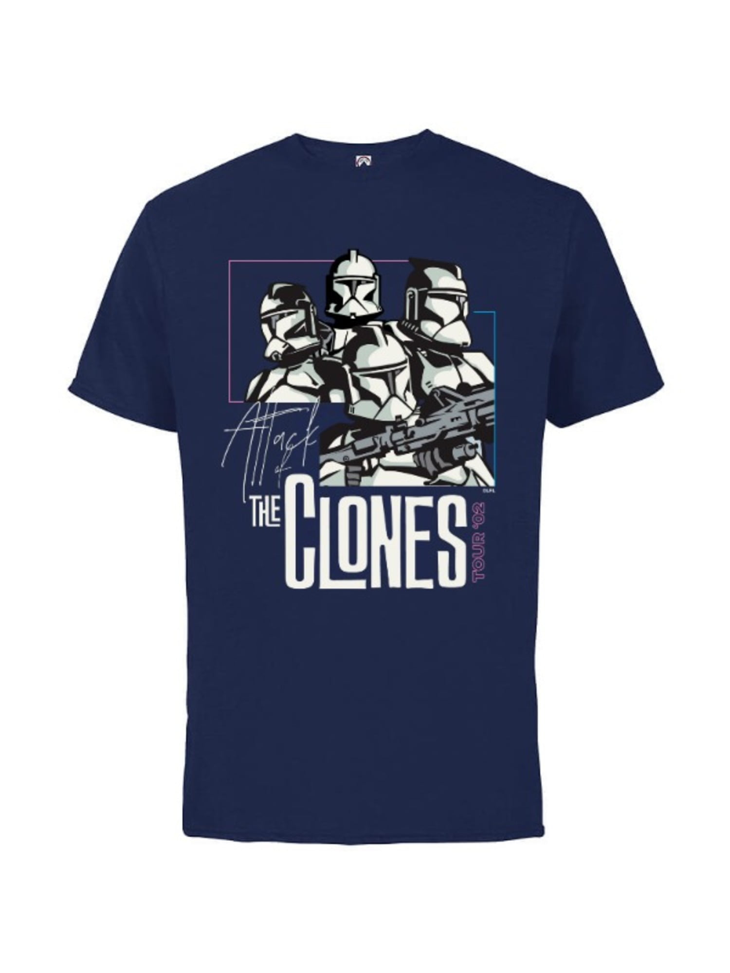 Star Wars The Clones Tour '02 - Short Sleeve Cotton T-Shirt for Adults -  Customized-Athletic Navy - Walmart.com