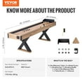 thumbnail image 5 of VEVOR 9 ft Shuffleboard Table - 2-in-1 Shuffleboard and Bowling Combo Game Set, 5 of 12