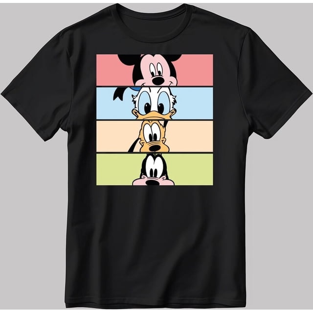 Disney Mickey Mouse et Groupe d'Amis T-Shirt Graphique Toutes Tailles P-3TG