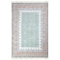 thumbnail image 2 of Casavani Hand Woven Dining Room Cotton Kilim,Green 3x3 feet, 2 of 6