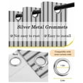 thumbnail image 6 of Black Striped Blackout Curtains 84 Inches Long, Black White Stripes Farmhouse Thermal Insulated Black Out Curtains, Darkening Window Curtain Drapes for Bedroom Living Room 42"x84" 2 Panels, 6 of 8