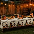 thumbnail image 7 of Sulaicai Halloween Disposable Plastic Tablecloth, 54" x 108" Pumpkin Ghost Skull Pattern Rectangular Table Cover, Waterproof Table Cloth for Holiday Party Decorations, 7 of 7