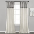 thumbnail image 6 of Farmhouse Faux Linen Colorblock Pleated Window Curtain Panels Linen 40X84 Set, 6 of 11