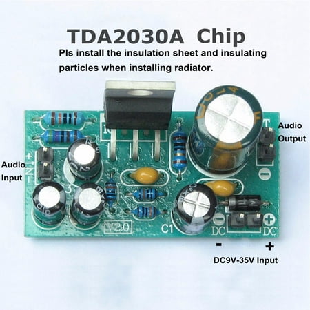 DIY Parts TDA2030A Electronic Mono Audio Audio Amplifiers Power Sound Amplifier Board 18W DC (Best Audio Amplifier Board)