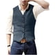 thumbnail image 2 of pstuiky Camisetas sin mangas para hombre, Blazer de moda para hombre, chaleco ajustado con cuello en V y botonadura lisa Tops elegantes para mujer l, 2 of 6