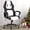 White, variant on Dkelincs Teen Fibreboard Gaming Chair with 360 Degree Rolling Wheels and Lumbar Support, Black