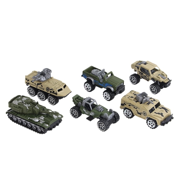OATIPHO 6Pcs Army Cars Toys Zinc Alloy Military Vehicles For Kids Playtime