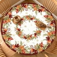 thumbnail image 5 of Dmlomu Thanksgiving Round Table Cloth, 47in Waterproof Table Cover, Wipeable No-Wash Fall Decorations for Home Dining Table Decor Holiday Party, 5 of 6