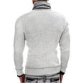 thumbnail image 4 of Awdenio Men's Pullover Sweaters , Fashion Men Casual Button Long Sleeve Casual Solid Turtleneck Sweater Blouse, 4 of 9