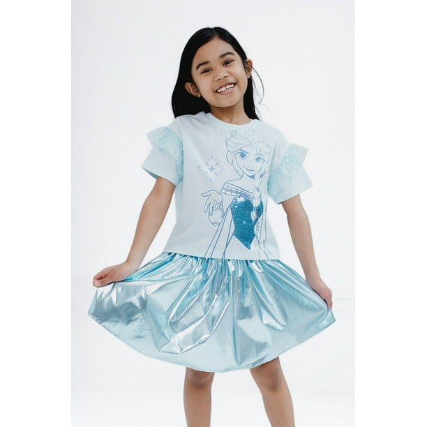 elsa t shirt dress Elsa Costume 2XS-6XL Plus Size Frozen Ice Princess Oversize T-Shirt Dress Dance Party Halloween Cosplay Christmas Theme Park Festival Outfit