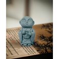 thumbnail image 3 of SEEK RARE Mini Monk Buddha Statue Sandstone Statues Zen Monk Praying Statue Sculptures for Wealth Good Luck Feng Shui Decor Home Fish Tank Aquarium Garden (Style 11), 3 of 8
