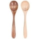 thumbnail image 1 of Juego de 2 cucharas de madera con mango curvo, pequeñas cucharas mezcladoras para el hogar, la cocina y el restaurante., 1 of 14
