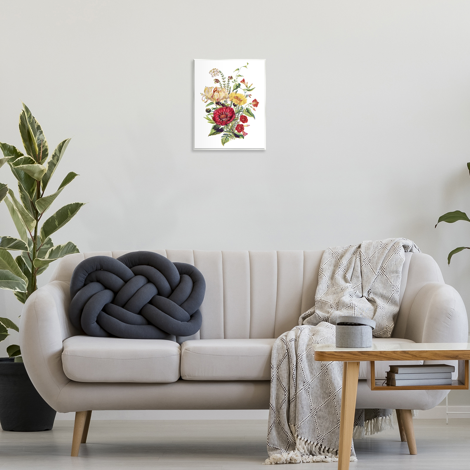 Bundle Of Wild Florals Wall Plaque Art, design by Lettered and Lined