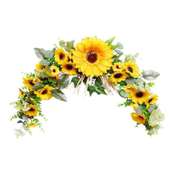 Sunflowers Swag Arch Flowers 23 inch Wreath for Lintel Decoration