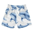 thumbnail image 2 of ALAZA Boys Swim Trunks Cartoon Whales Beach Board Shorts Drawstring Swimsuit L, 2 of 6