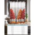 thumbnail image 6 of No Hook Cloth Fabric Shower Curtain with Snap in Liner, Autumn Waterproof Shower Curtains Set with See Through Top Window, Bath Curtains Shower 72"x96", 6 of 6