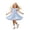 Blue, variant on XINXIAOO Girl's Summer Dress Ruffled Tiered Party Dress High Waist Ruched A Line Casual Dress Girls Outfit, Size 2T-7Y
