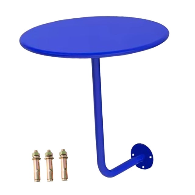 Luzkey Pub Dining Table Round Table Simple Convenient Compact Small Side Desk Wall Coffee Desk for Living Room Office Bedroom Dark Blue