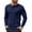 Navy Blue, variant on COOFANDY Mens Knit Sweater Casual Henley Shirts Long Sleeve Pullover Sweater Button Down Shirts Fall Tops