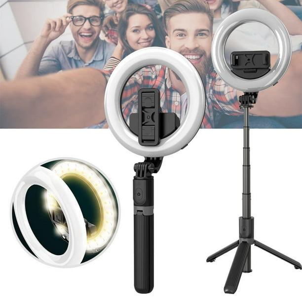 Anillo De Luz Led Para Selfie Todo En Uno, Luz De Relleno, Trípode Ajustable, Kit De Trípode De Luz De Relleno Para Selfie De Maquillaje Vogacara EL015820-00