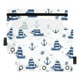 thumbnail image 2 of 2 Pack Pencil Pouch for 3 Ring Binder Smooth Zipper Folders with Pockets Clear Window Pencil Case Ships and Anchors, 2 of 6