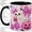 Black, variant on Pink Pumpkin Ghost Accent Mug, 11oz Ceramic Coffee Cup for Halloween