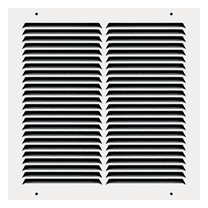 12" x 12" TruAire White Steel Wall Return Air Grille