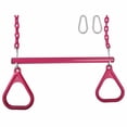 thumbnail image 6 of Swing Set Stuff Inc. Trapeze Bar with Rings and Coated Chain (Yellow), 6 of 6