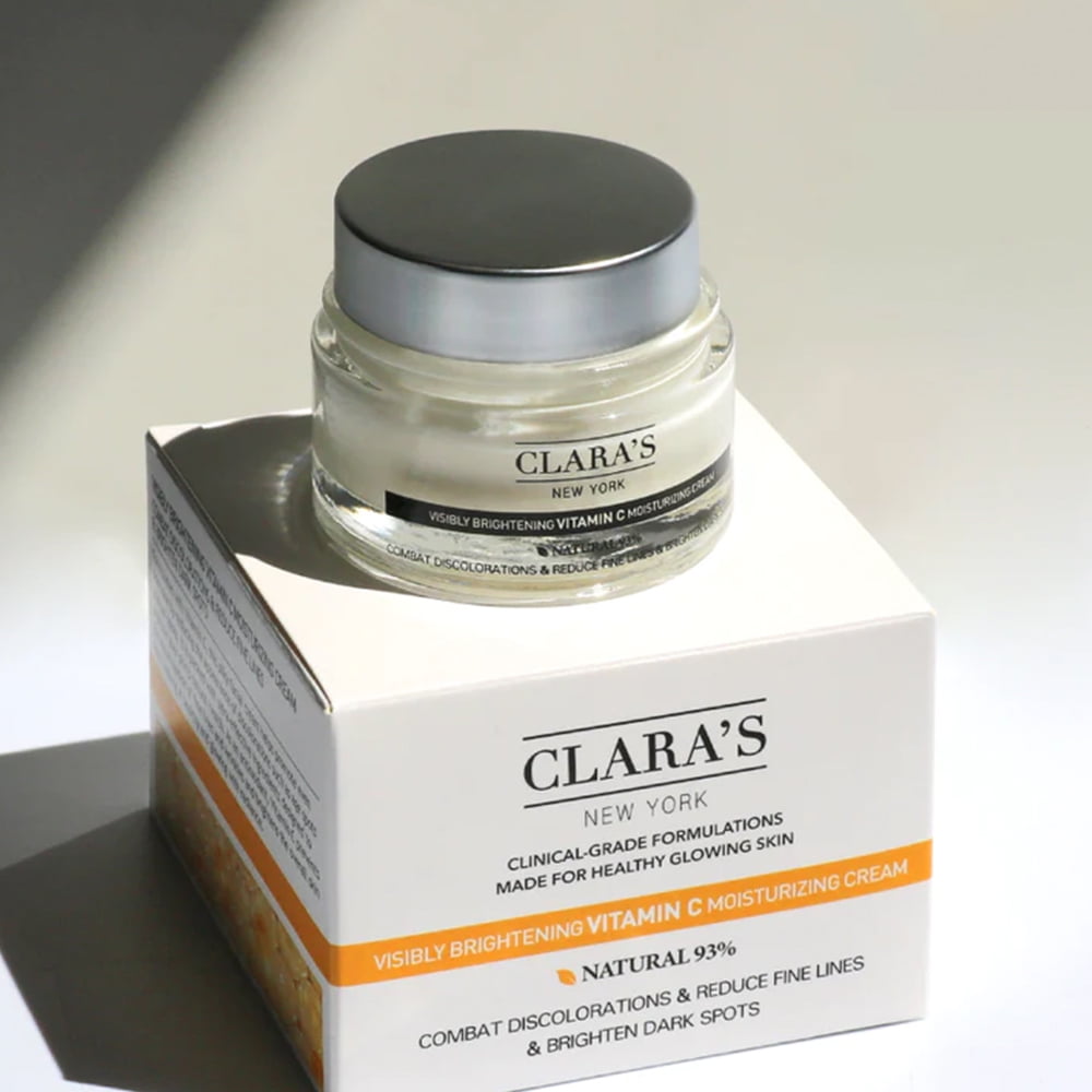 CLARA'S NEW YORK Vitamin C Moisturizing Cream 1.69 fl oz. (50ml), For Brightening and Healthy Glowing Skin