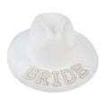thumbnail image 2 of Sombrero de vaquero de tela de fieltro ligero Hugo para decoración de boda Novia, 2 of 10