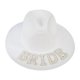 thumbnail image 2 of Sombrero de vaquera occidental de tela de fieltro para decoración de Halloween y bodas, color blanco Novia, 2 of 7
