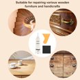 thumbnail image 6 of Uxcell Wood Repair Kit, 4 Pcs Touch Up Filler Wood with Scraper Sandpaper for Scratches Holes Crack Tables Desks Wooden Floors Repair Cover Ups, Pure White, 6 of 6
