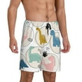 thumbnail image 2 of Gaeub Cute Dinosaurs Printed Men's Short Pajama Pants, Lightweight Lounge & Sleep Bottoms Keep You Cool - XX-Large, 2 of 9