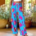 thumbnail image 4 of Jovrlynd Pajama Pants for Women Drawstring Elastic Waist Printed Loose Sleep Pants with Pockets Soft Casual Sleepwear, S-3XL, 4 of 6