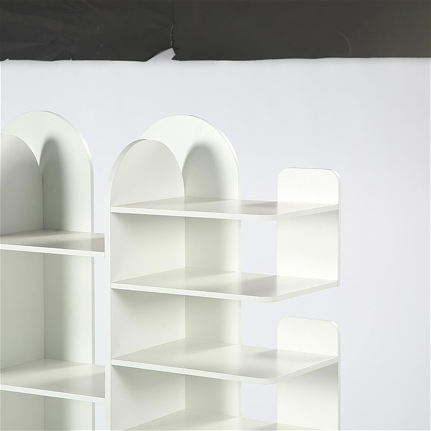 Demi Bonn Wooden Shoe Rack, 13-Tier Freestanding Entryway Shoe Organizer with Open Shelves, White