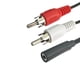 thumbnail image 3 of Paquete individual Adaptador de miniconector hembra estéreo de 3,5 mm a 2 enchufes macho Cable en Y Conector chapado en oro a cable doble, 3 of 5