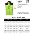 thumbnail image 6 of Little Donkey Andy Men's Fleece Lined Outdoor Vest Lightweight Windproof Warm Sleeveless Jacket for Hiking Trekking Travel Golf Fluorescent Green XXL, 6 of 6