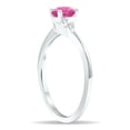 thumbnail image 3 of SZUL Women's Pink Topaz and Diamond Tierra Ring in 10K White Gold, 3 of 5