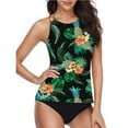 thumbnail image 3 of Women Tankini Swimsuit High Waist High Neck Tummy Control Two Piece Bathing Suits Halter Swimwear Set, 3 of 7